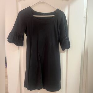 Theory Black Ruffle Sleeve Dress